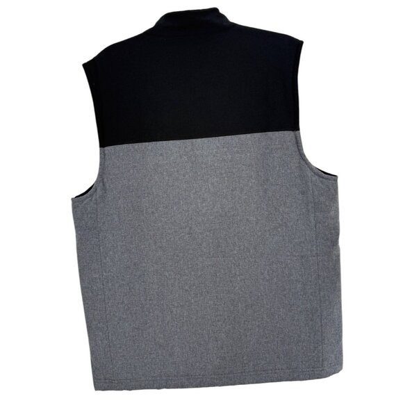 Travis Mathew Navigational Report Vest Black & Gray Snap Button Golf Size L - Picture 3 of 9